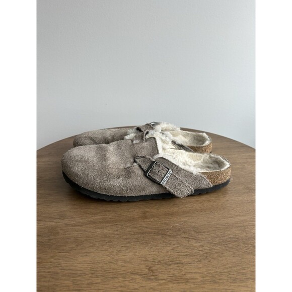 Birkenstock Boston Shearling Suede Leather Clogs Size 39 US 8 Men’s 6 - Picture 3 of 9